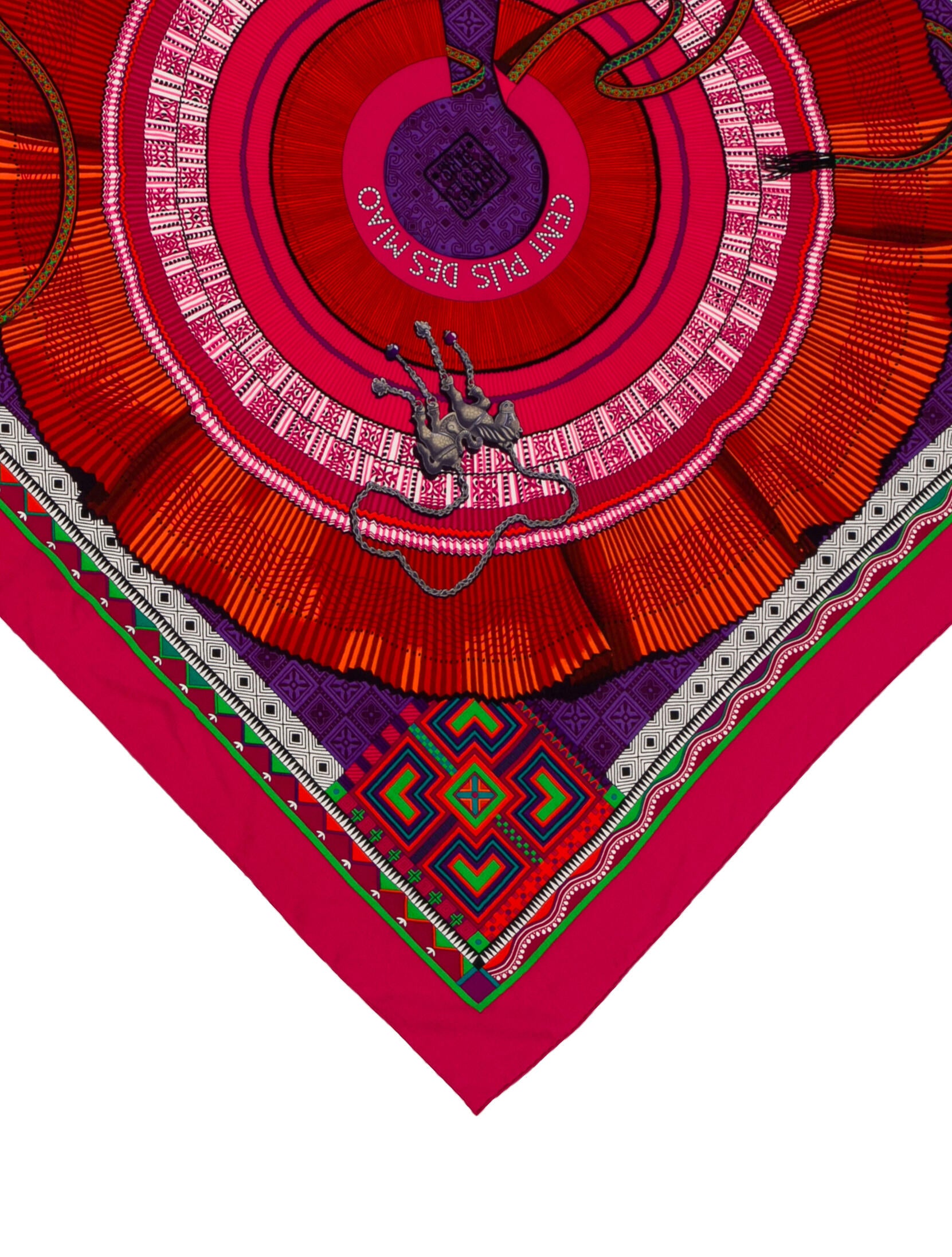 Hermès Cent Plis des Miao Silk Shawl