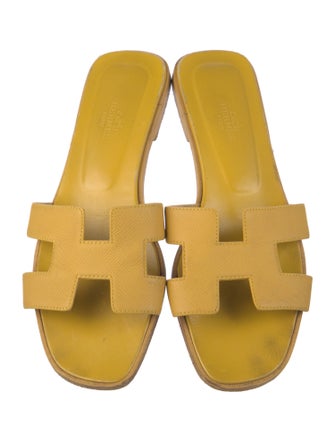 Hermès Oran Leather Slides