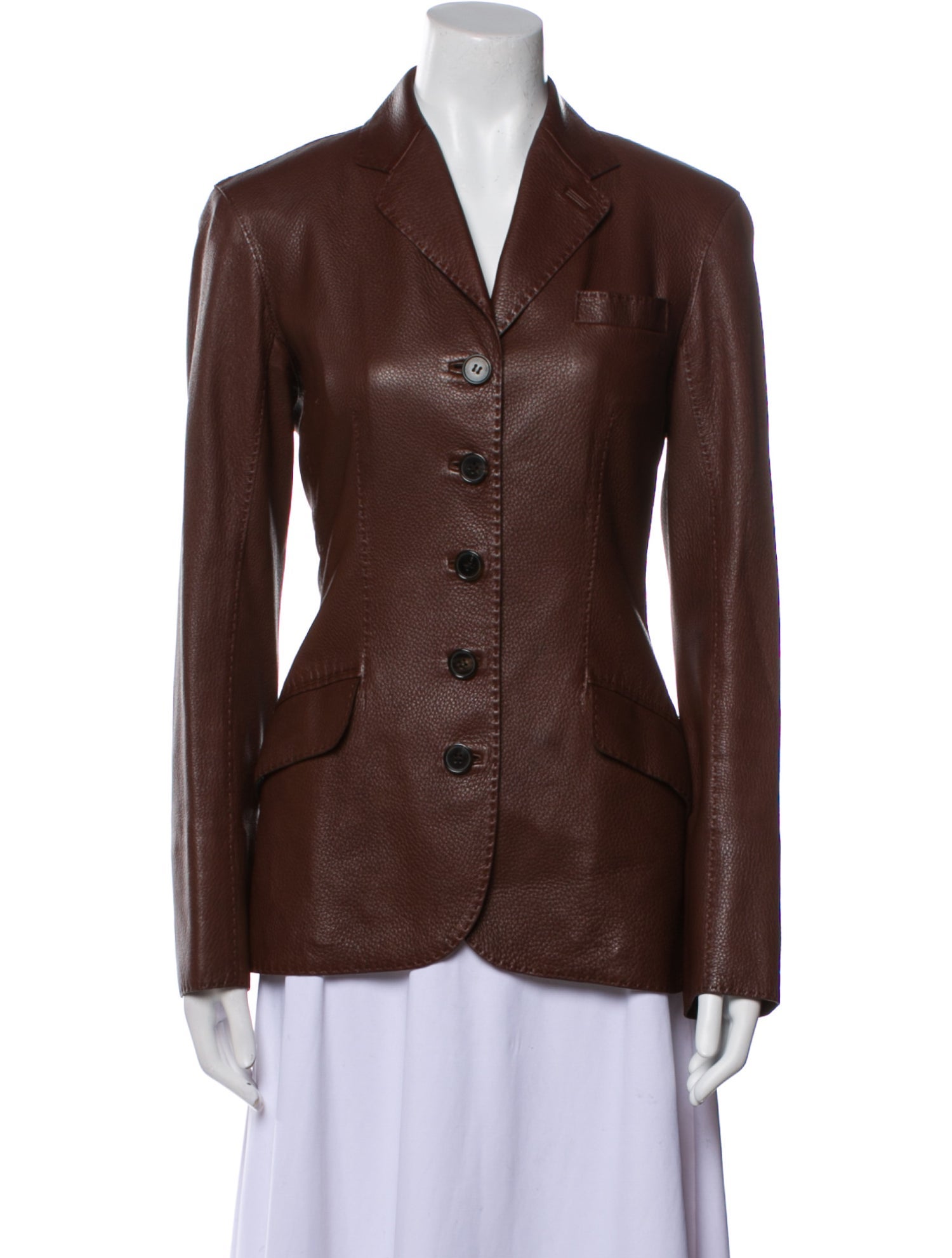 Hermès Leather Coat