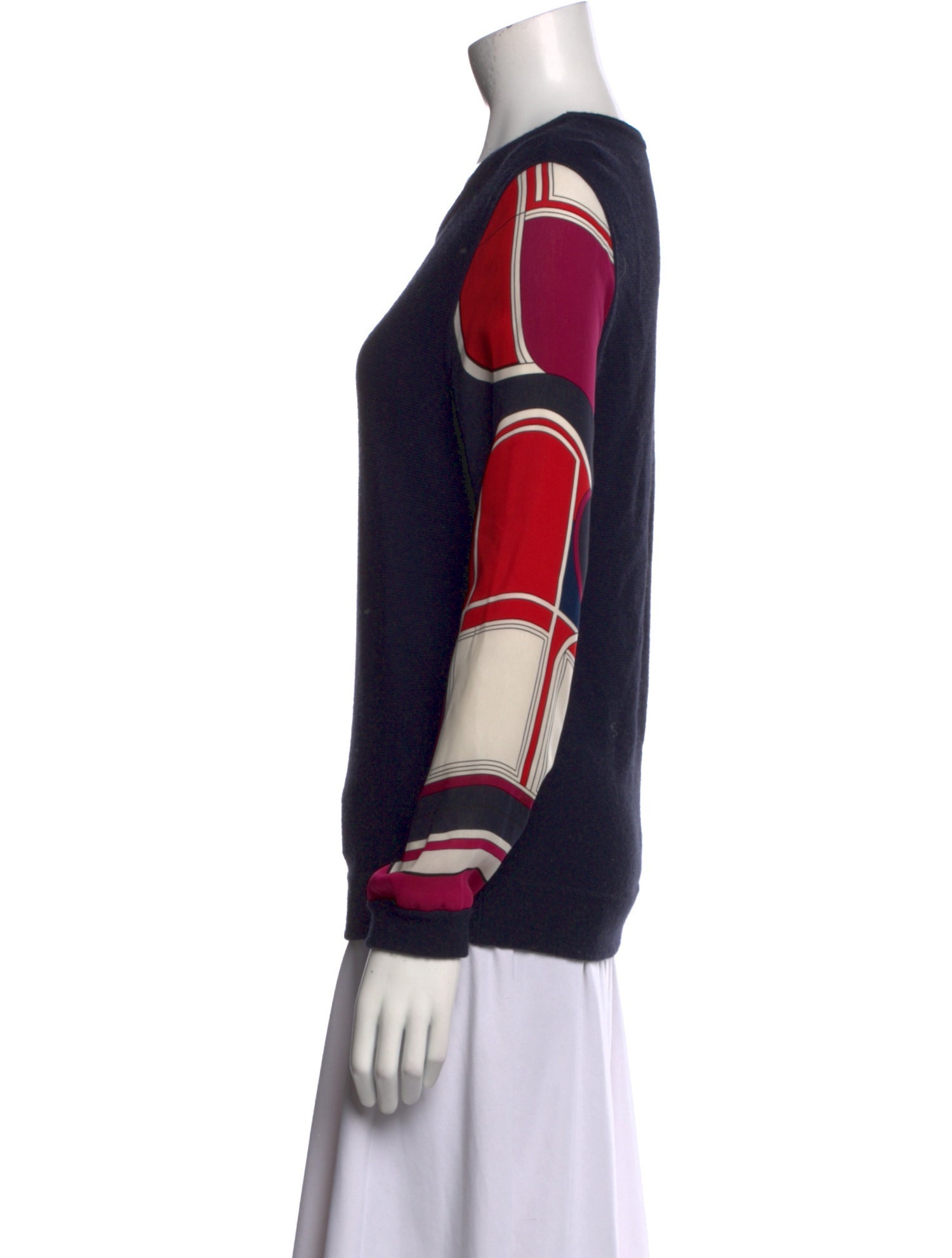 Hermès Printed Scoop Neck Sweater