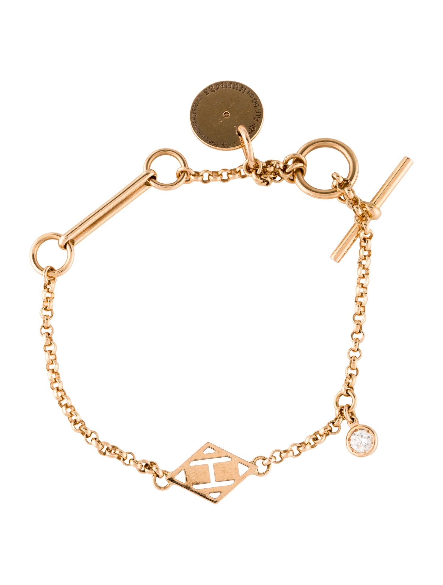 Hermès 18K Diamond Gambade Bracelet