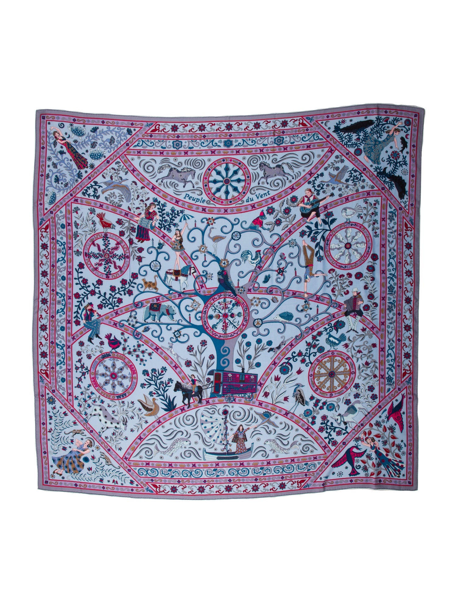 Hermès Peuple du Vent Cashmere Shawl