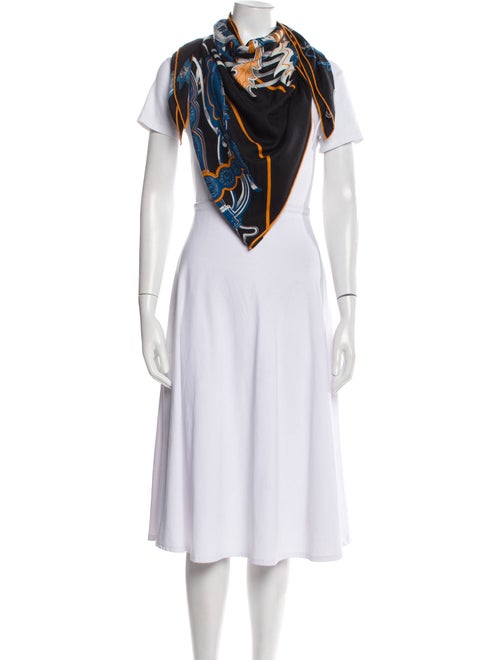 Hermès Brides et Destin Giant Cashmere Triangle Scarf