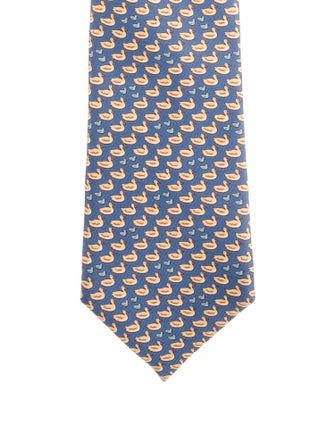 Hermès Silk Printed Tie