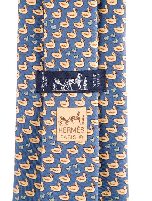 Hermès Silk Printed Tie