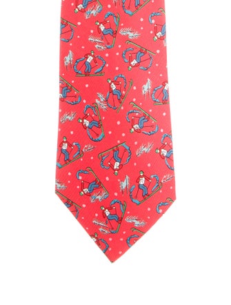 Hermès Silk Printed Tie