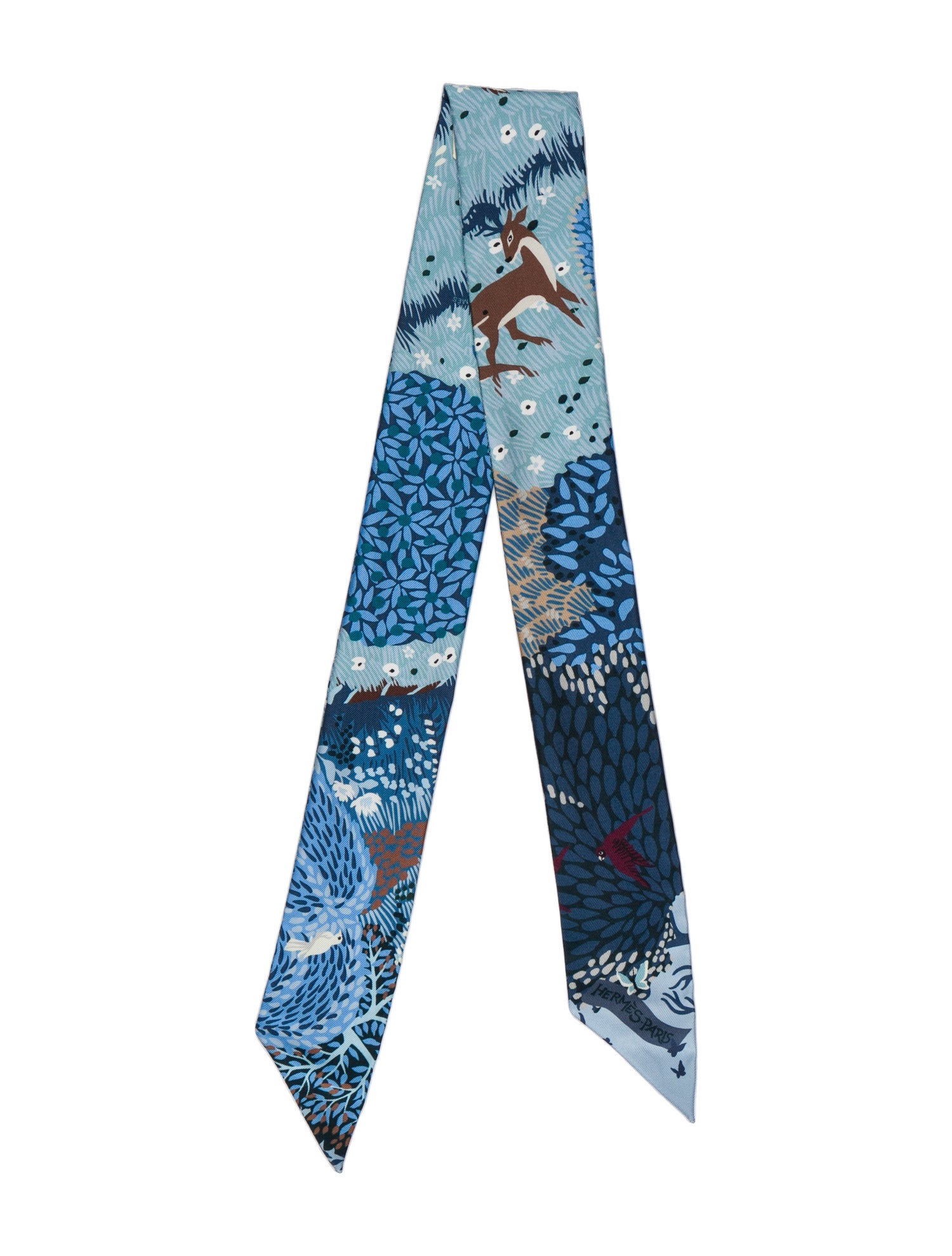 Hermès Dans Un Jardin Anglais Silk Twilly Scarf w/ Tags