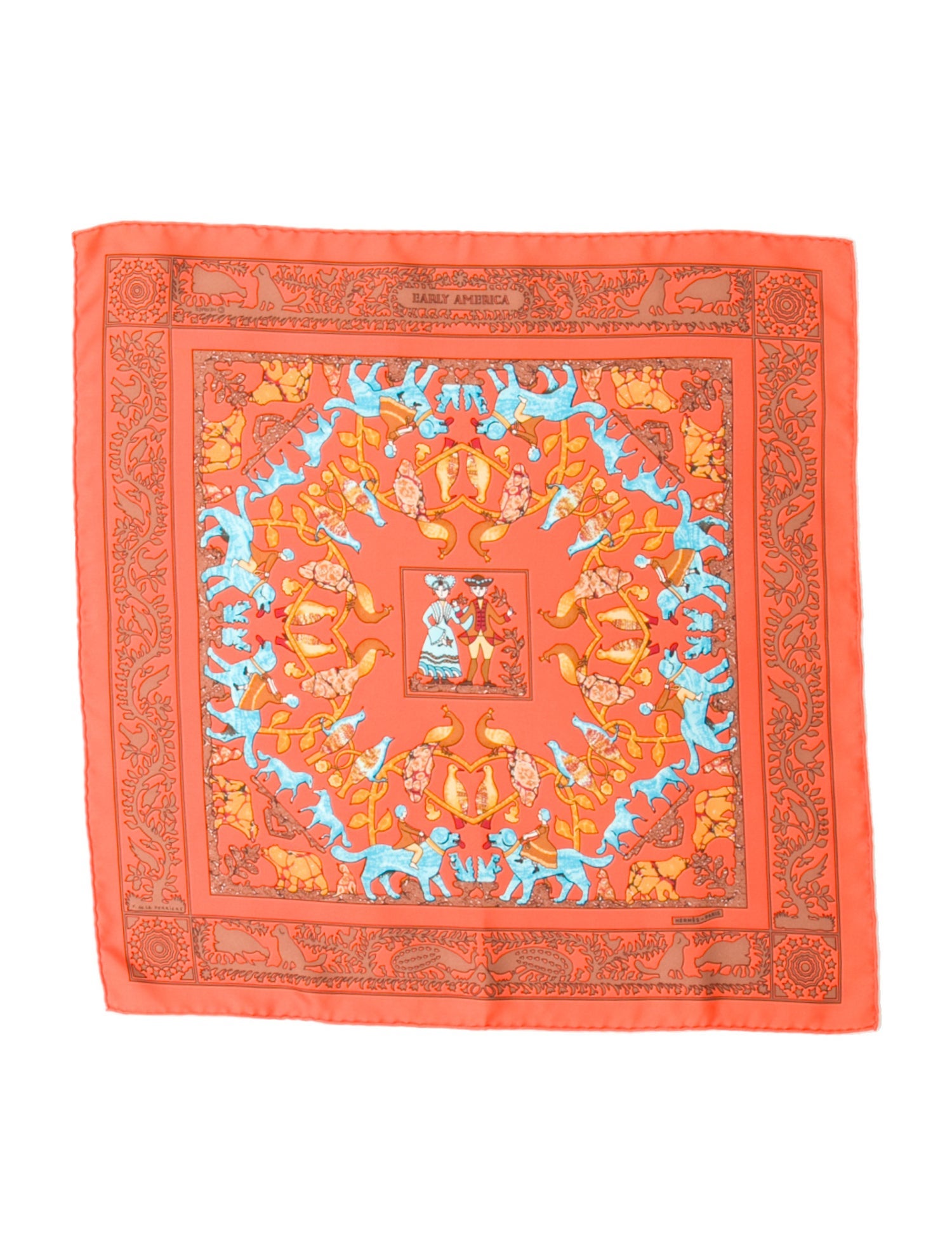 Hermès Early America Silk Scarf