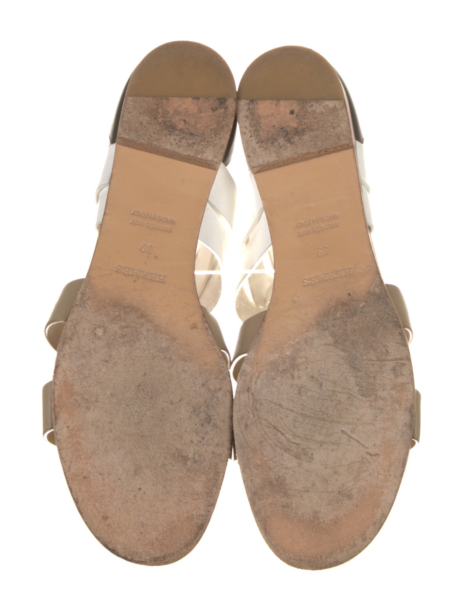 Hermès Argila Leather Gladiator Sandals