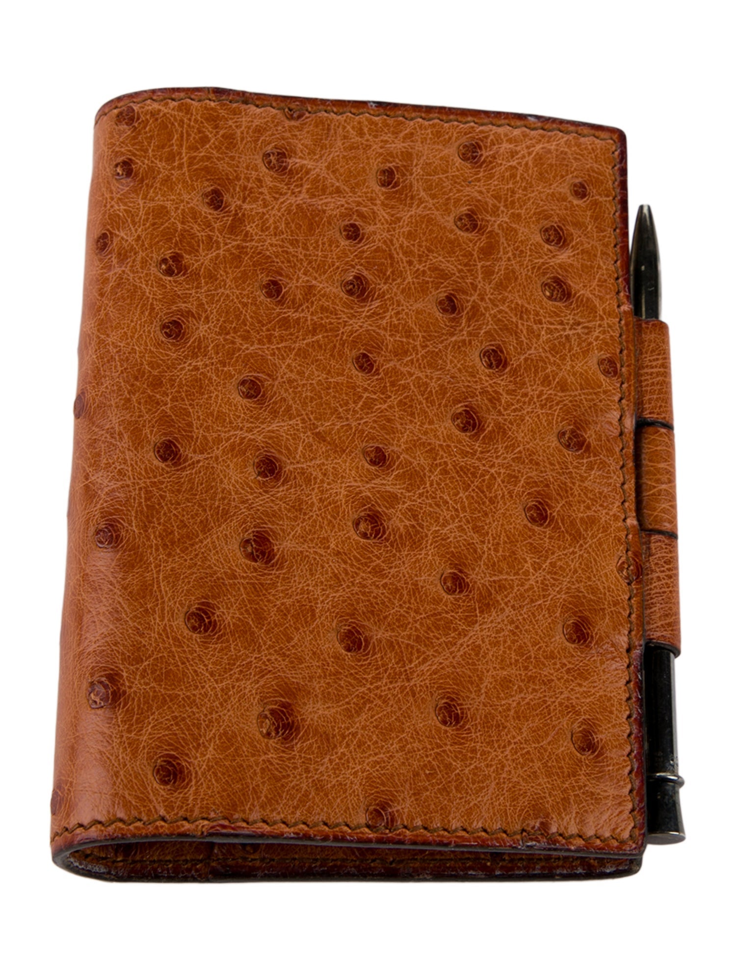 Hermès Ostrich Mini Globe-Trotter Agenda Cover
