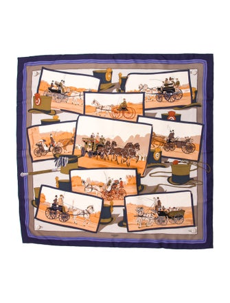 Hermès Attelages Silk Scarf