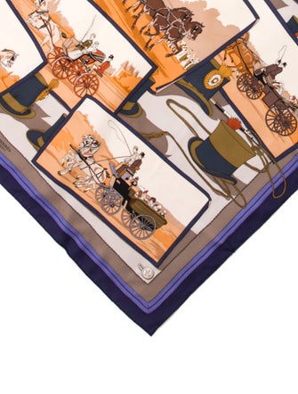 Hermès Attelages Silk Scarf
