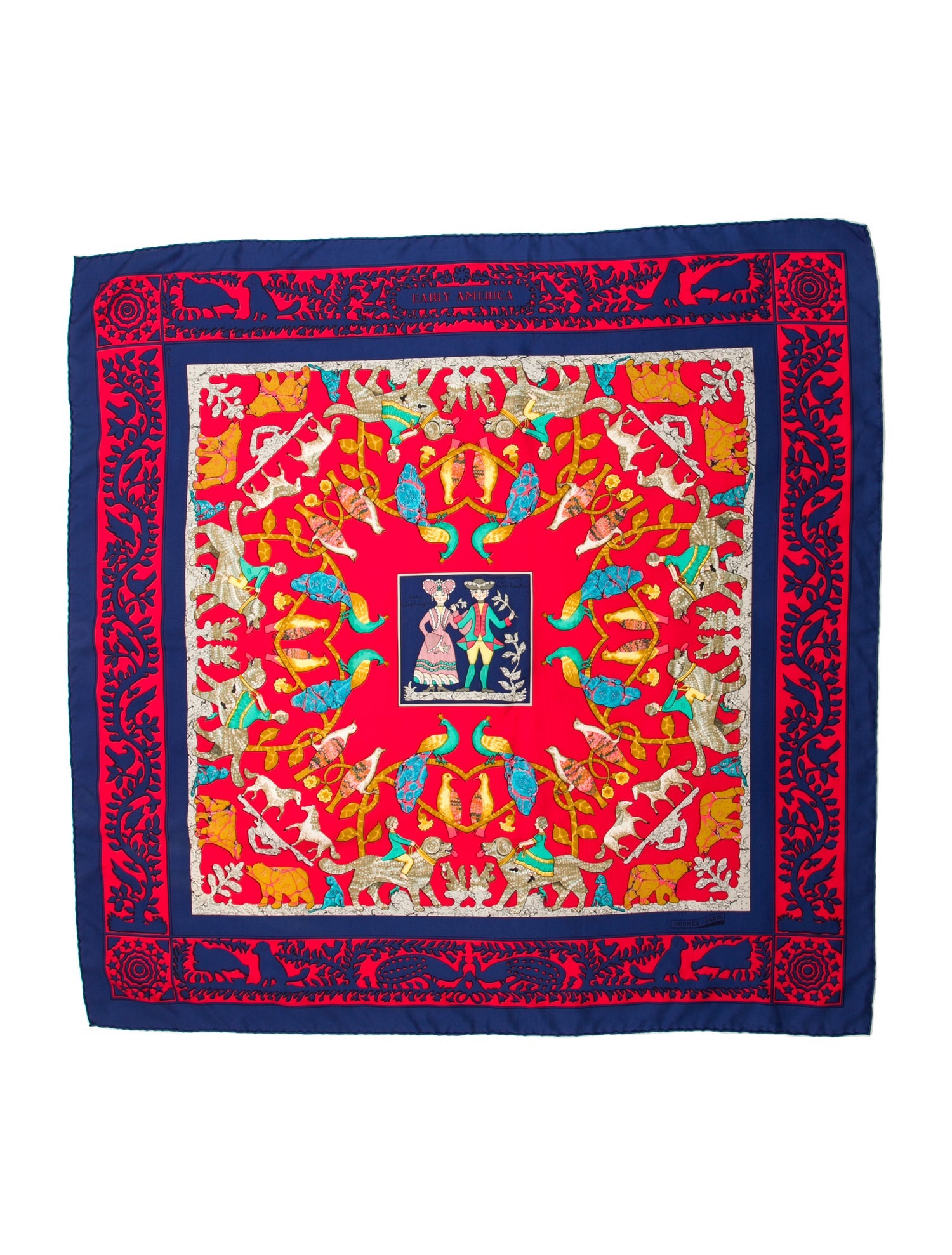 Hermès Early America Silk Scarf