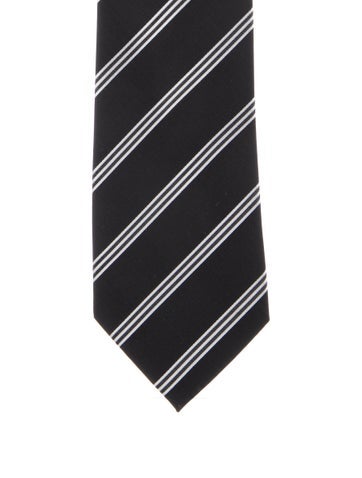 Hermès Ties Striped Silk Tie