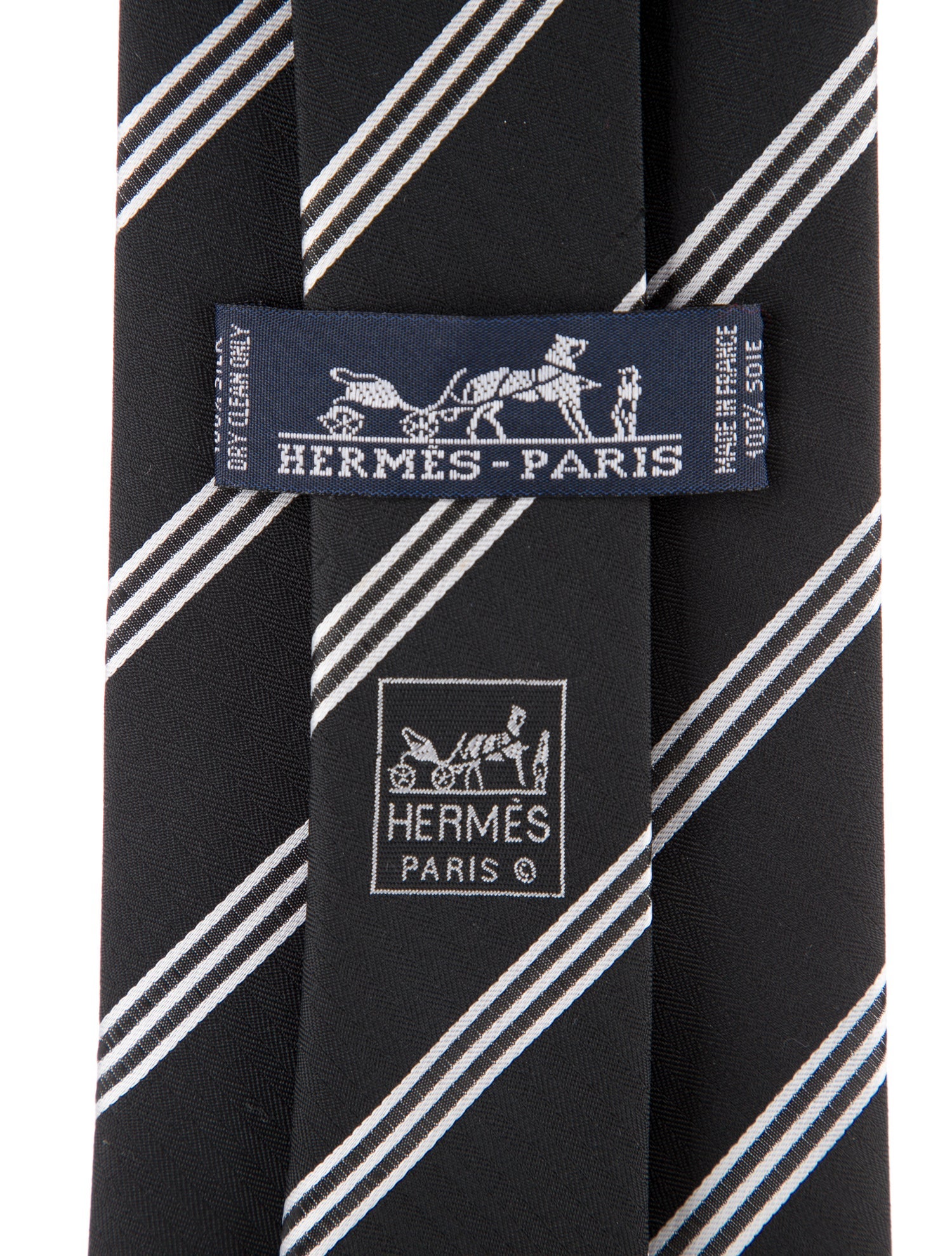 Hermès Striped Silk Tie