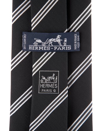 Hermès Striped Silk Tie