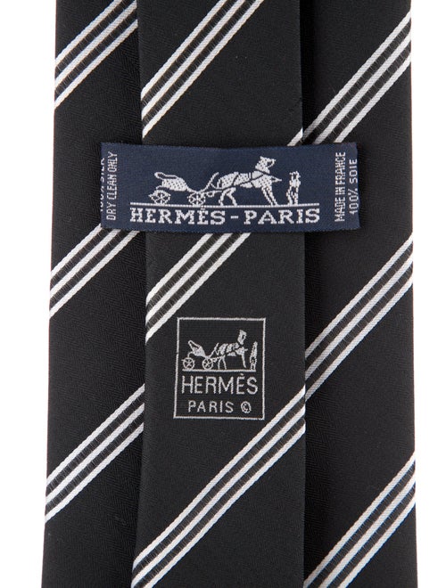 Hermès Striped Silk Tie