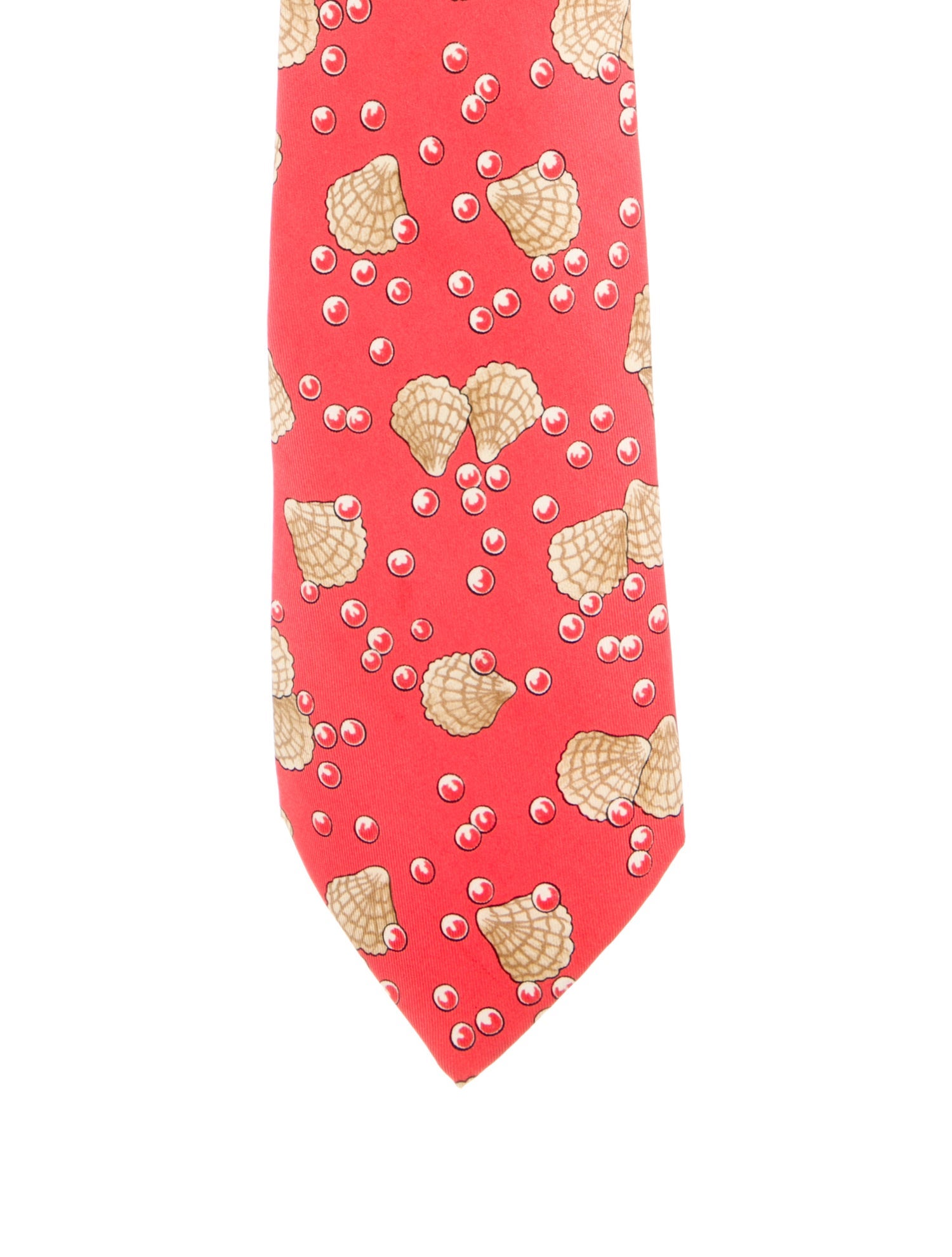 Hermès Silk Seashell Print Tie