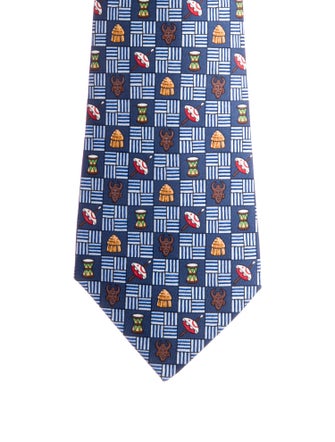 Hermès Silk Printed Tie