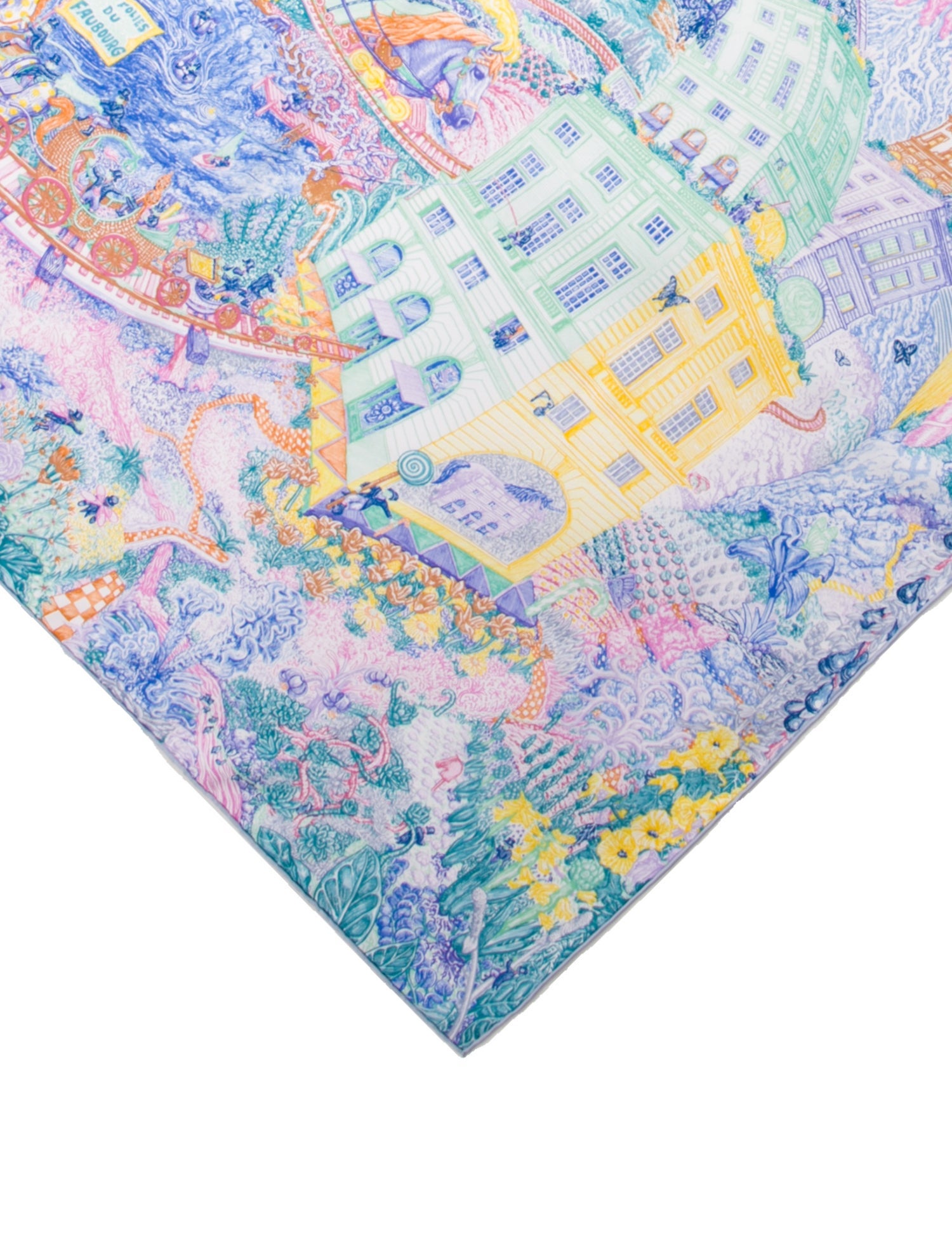 Hermès Les Folies du Faubourg Silk Scarf