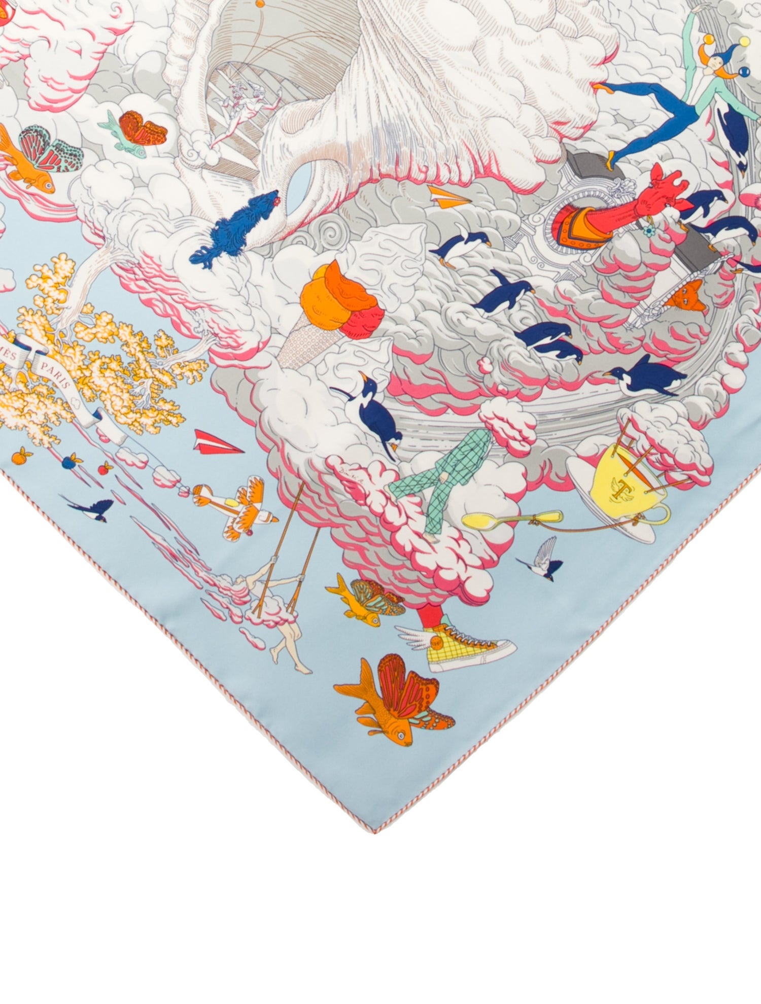 Hermès Sur Mon Nuage Silk Scarf