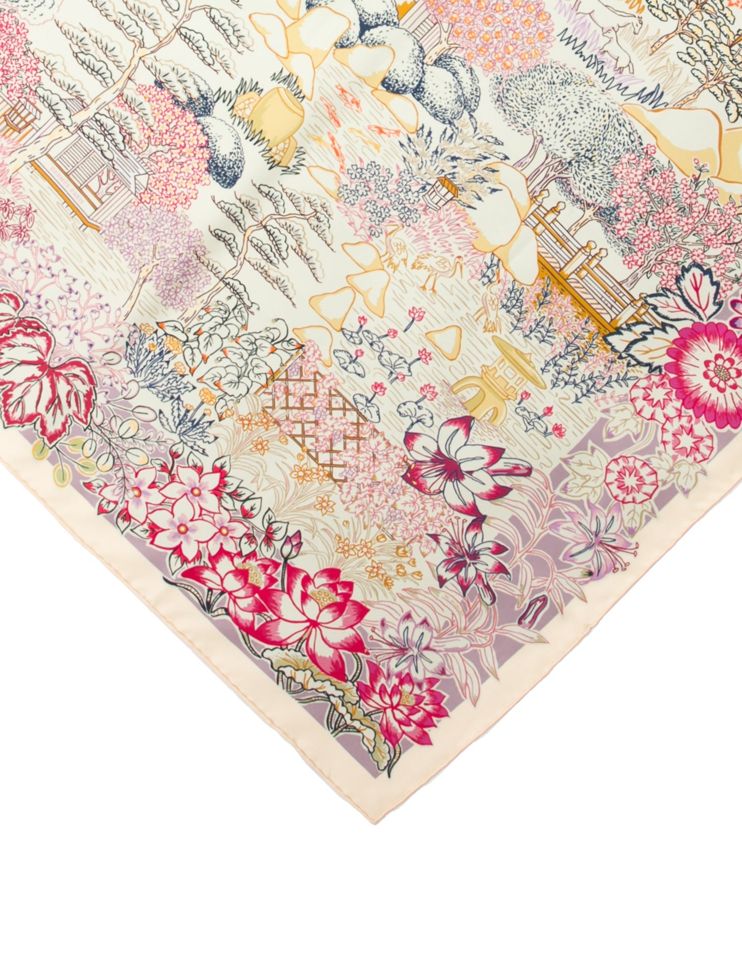 Hermès Mille Feuilles de Soie Double Face Silk Scarf w/ Tags