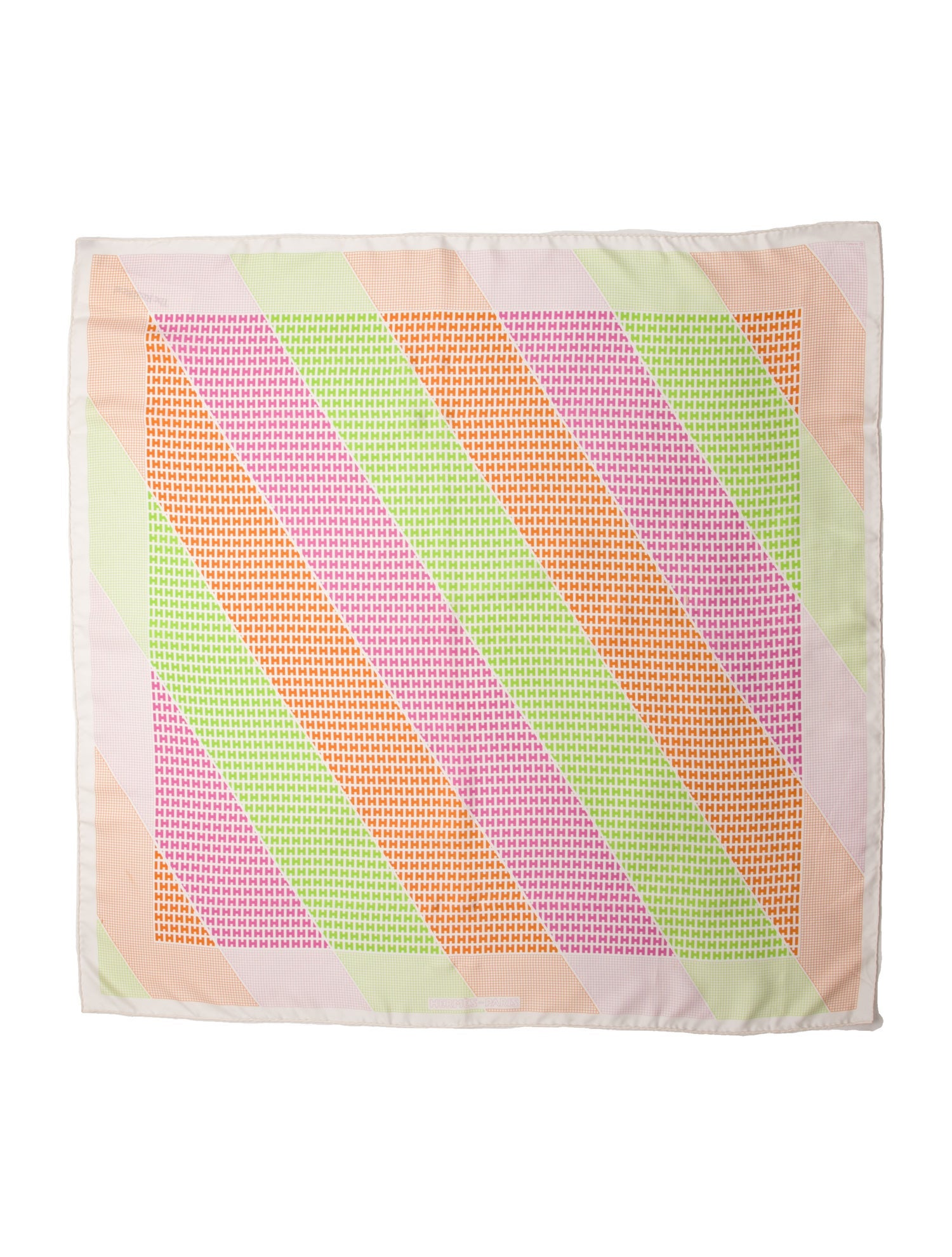 Hermès H en Bias Silk Scarf