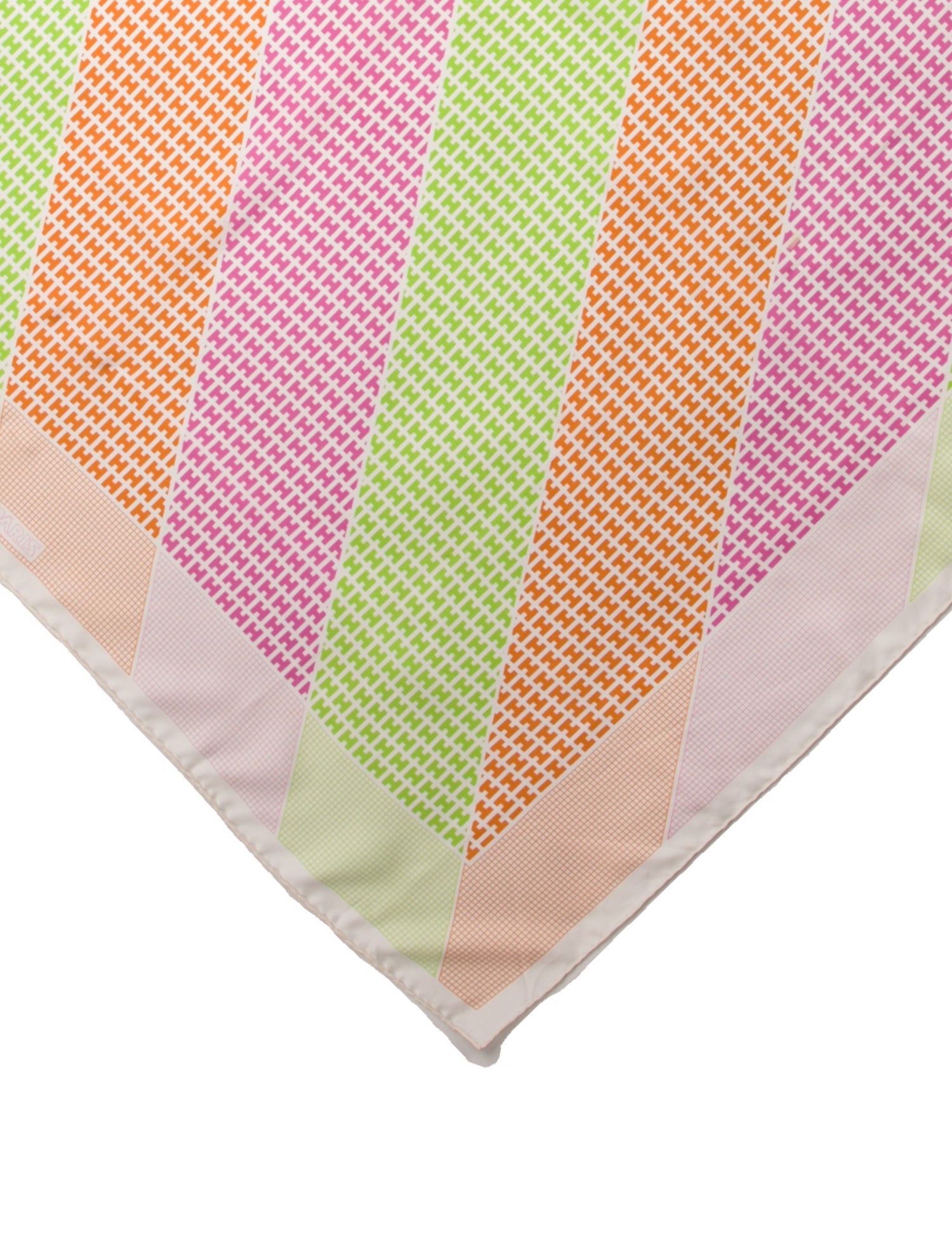 Hermès H en Bias Silk Scarf