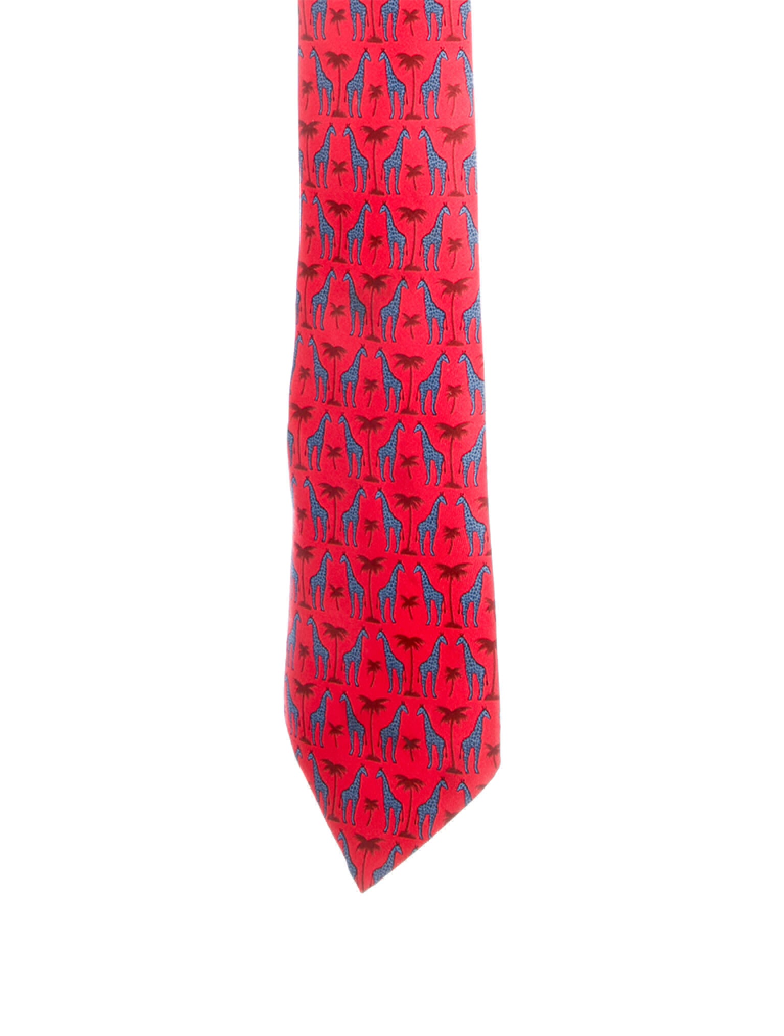 Hermès Silk Giraffe Print Tie