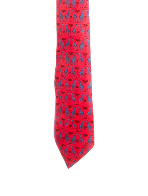 Hermès Silk Giraffe Print Tie