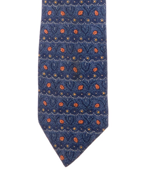 Hermès Silk Leaf Print Tie