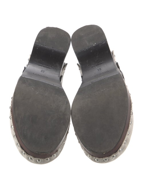 Hermès Carlotta Canvas Mules