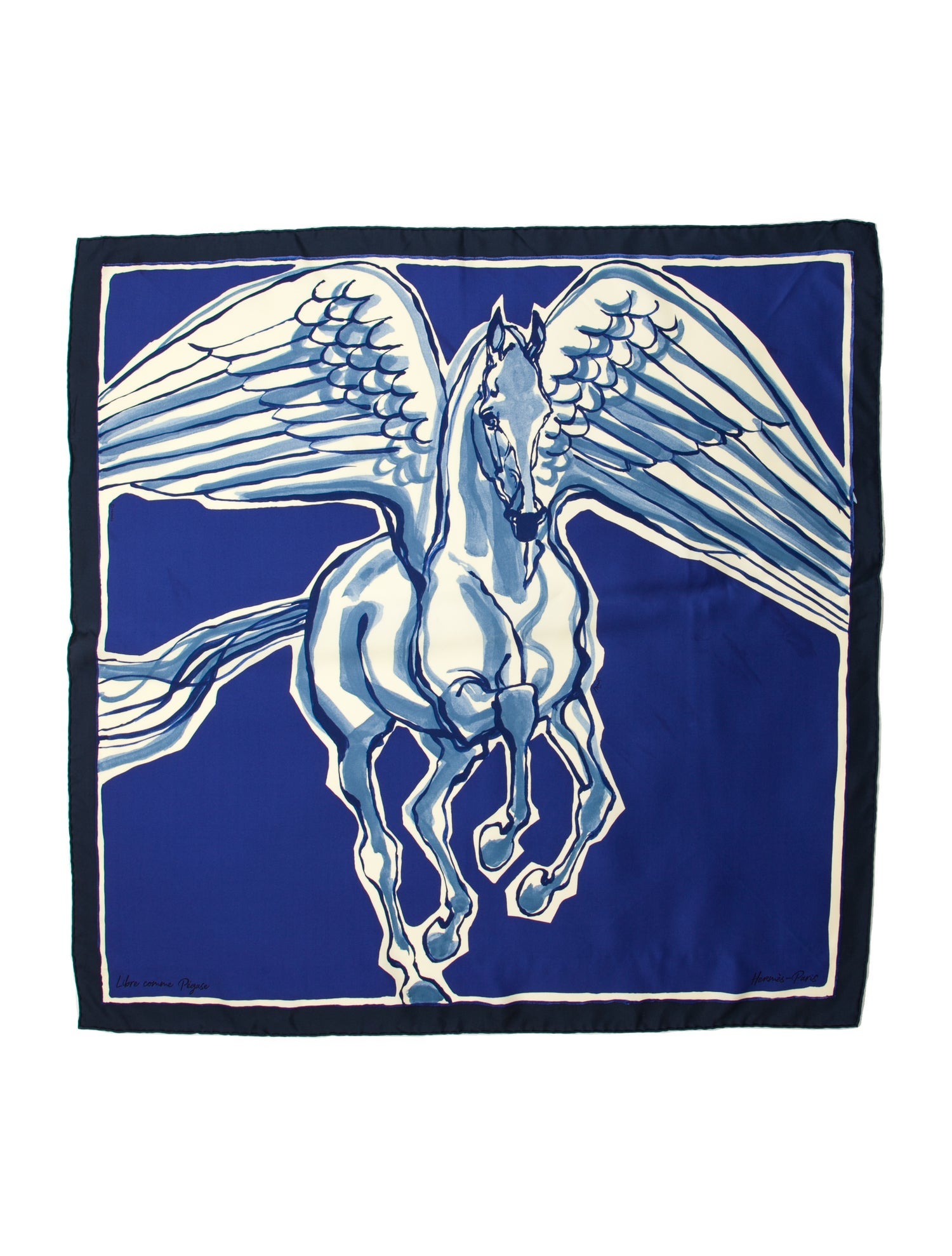 Hermès Libre Comme Pegase Silk Scarf