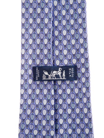 Hermès Pattern Print Silk Tie