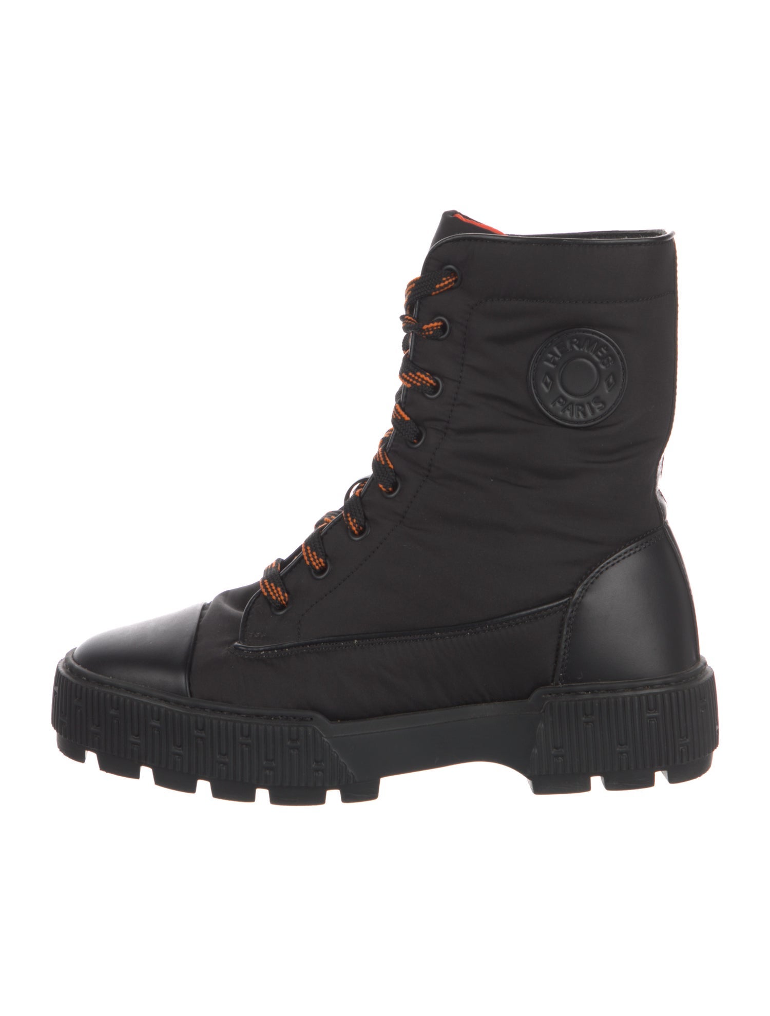 Hermès Fresh Nylon Combat Boots
