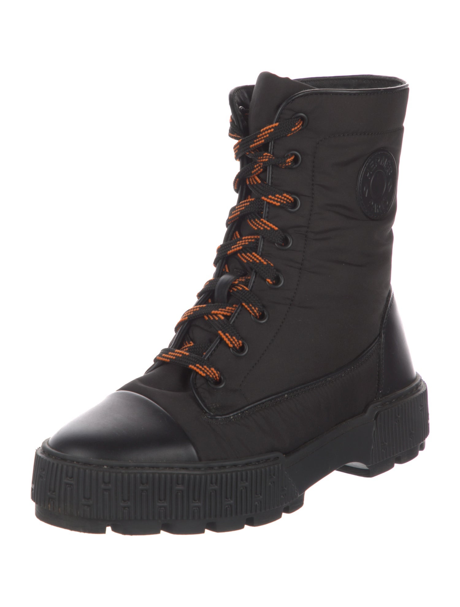 Hermès Fresh Nylon Combat Boots