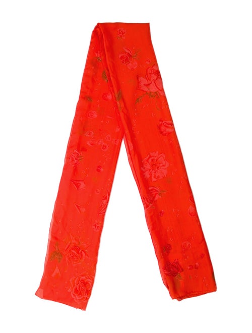 Hermès La Rosèe Mousseline Stole Silk Scarf