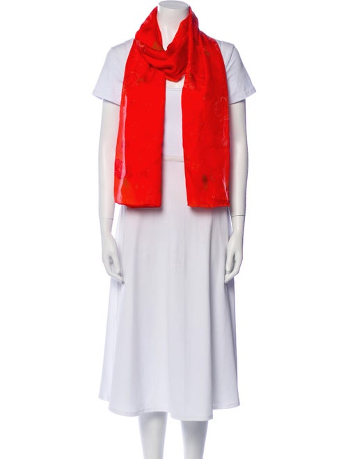 Hermès La Rosèe Mousseline Stole Silk Scarf