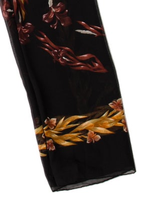 Hermès Mousseline Cheval Fleuri Silk Shawl