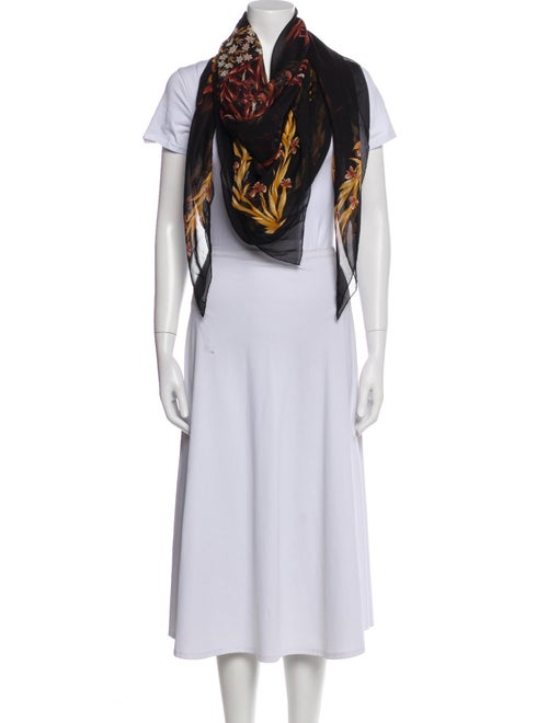 Hermès Mousseline Cheval Fleuri Silk Shawl