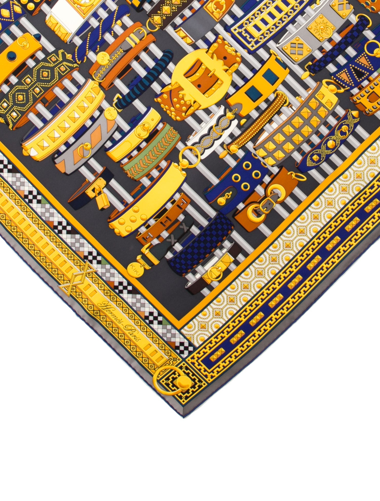 Hermès Colliers de Chiens Silk Scarf