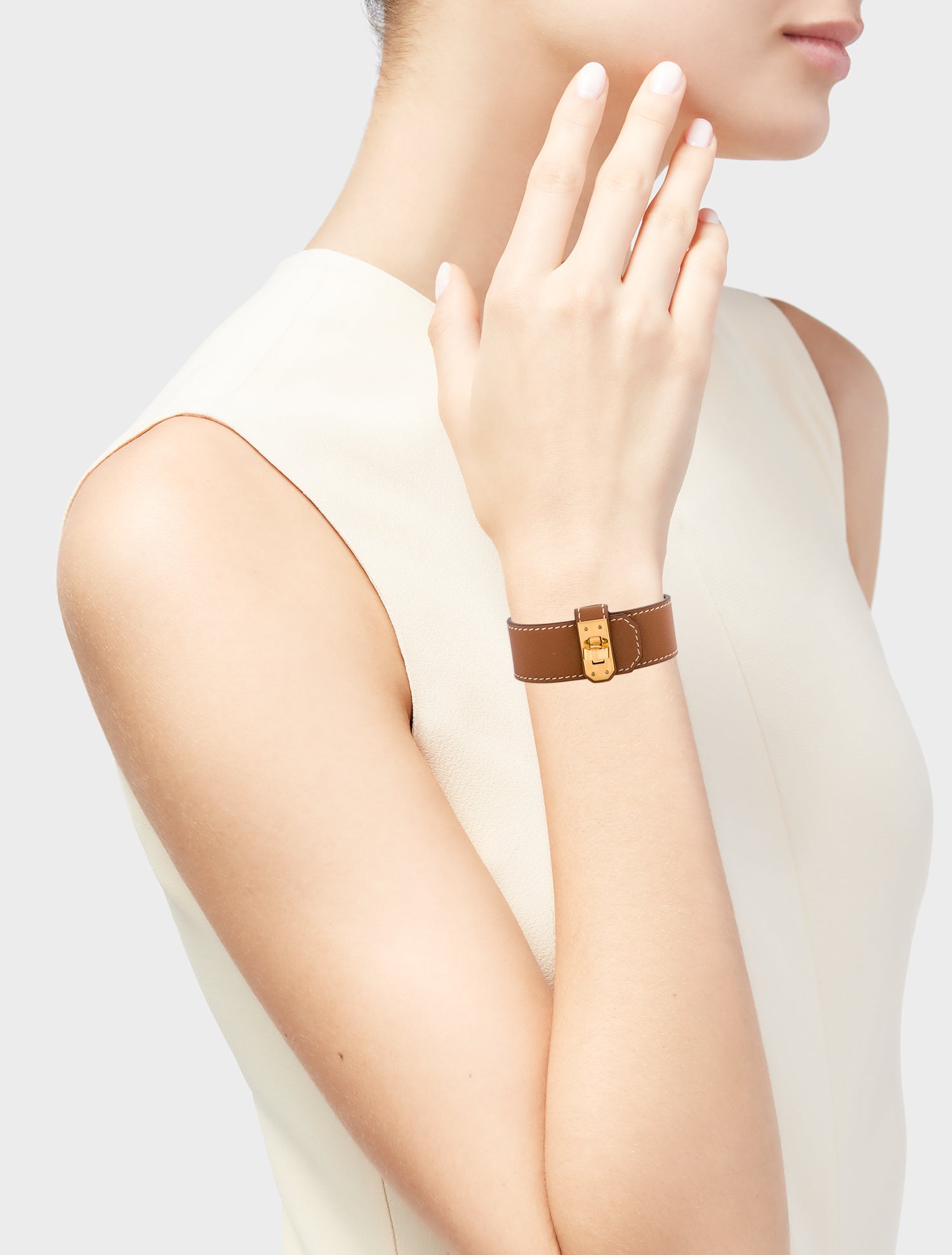 Hermès Leather Kelly Twist Wrap Bracelet