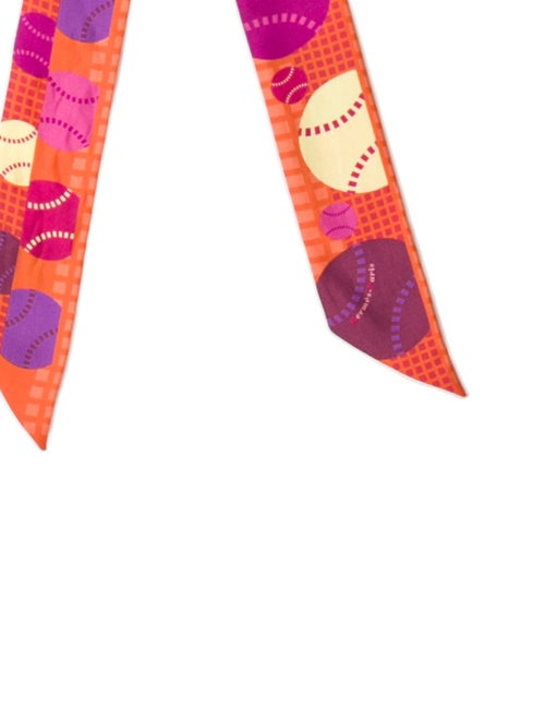Hermès Balles De Tennis Silk Twilly Scarf