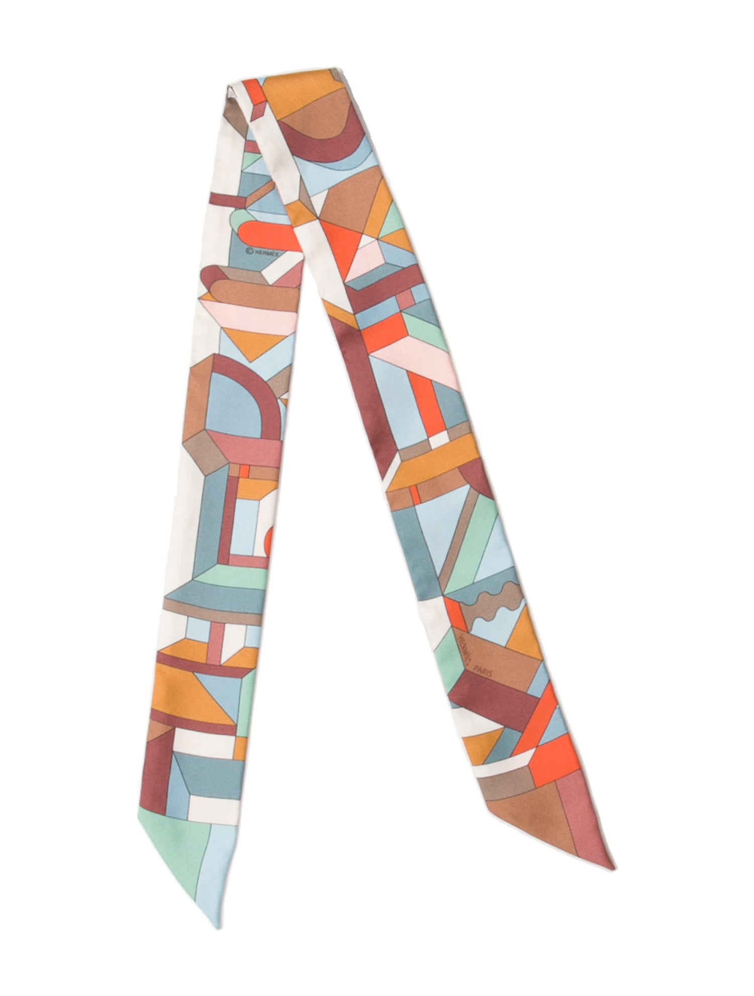 Hermès Perspective Cavaliere Silk Twilly Scarf