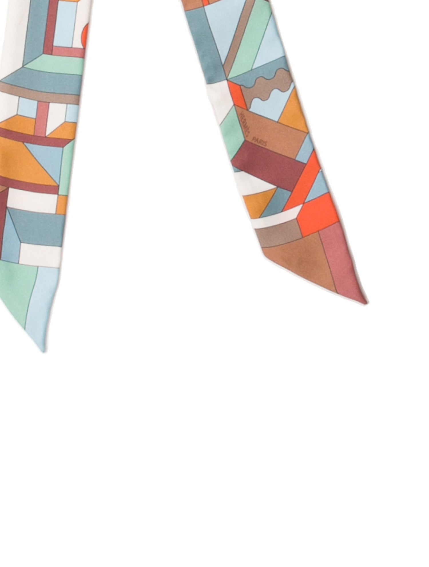 Hermès Perspective Cavaliere Silk Twilly Scarf