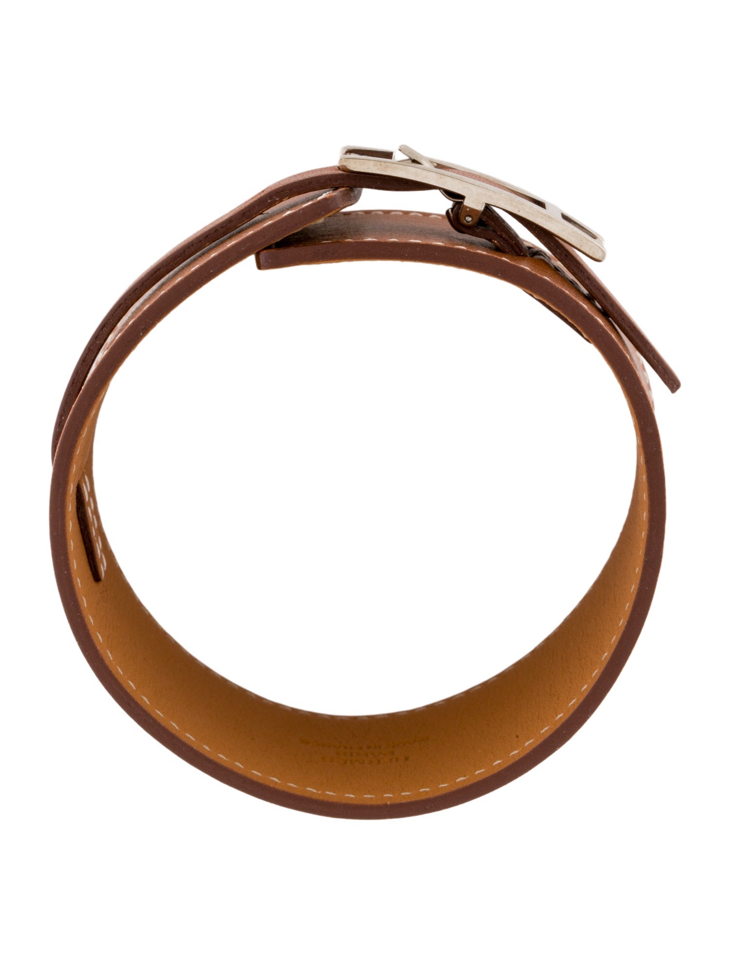 Hermès Leather Fleuron Wrap Bracelet