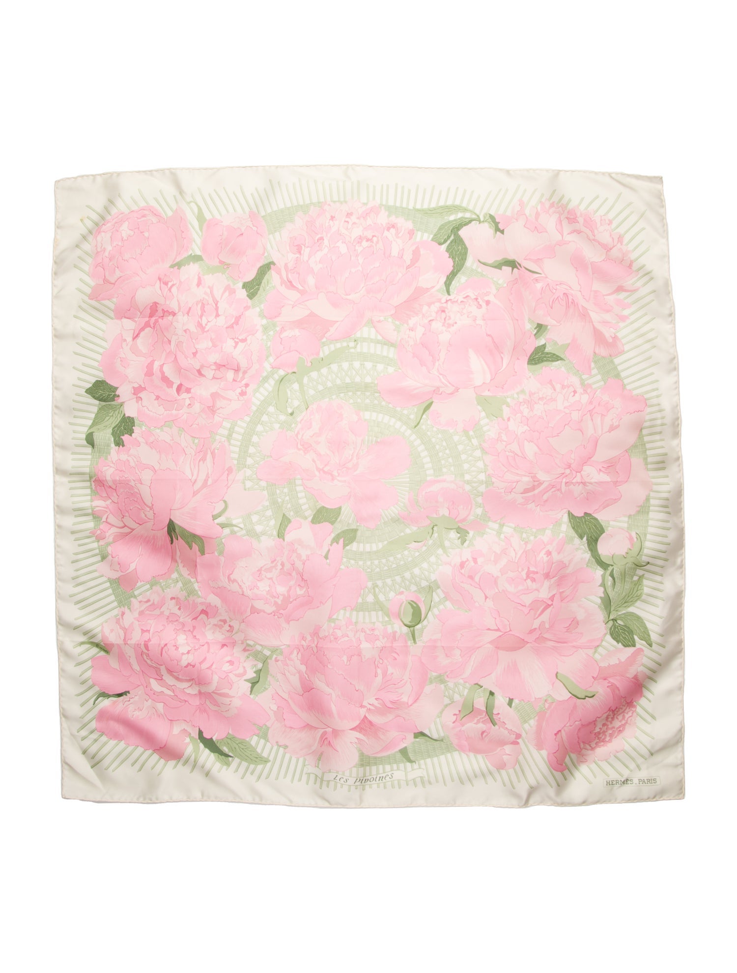 Hermès Les Pivoines Silk Scarf