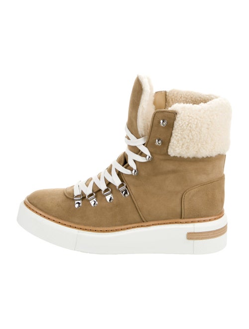 Hermès Flocon Suede Lace-Up Boots