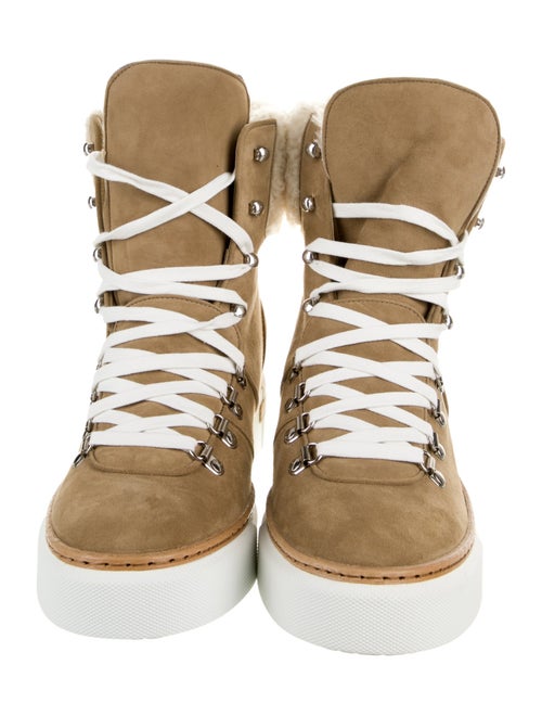 Hermès Flocon Suede Lace-Up Boots