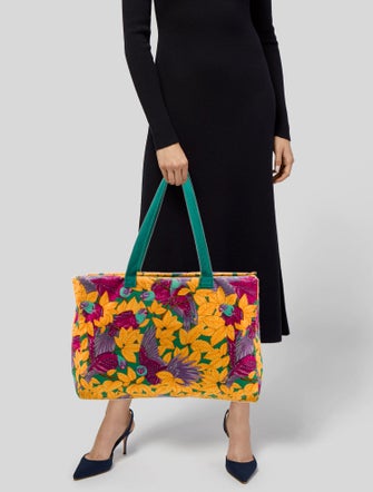 Hermès Toile Les Perroquets Tote